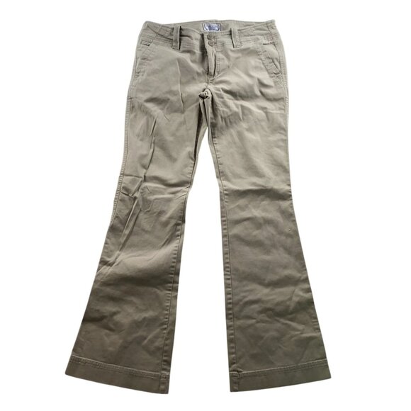 American Eagle Outfitters Womens Pants Size 6 Bootcut Khaki Tan Casual Classic - Picture 1 of 16